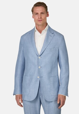 Coupe regular Veste de costume Boggi Milano en bleu : devant