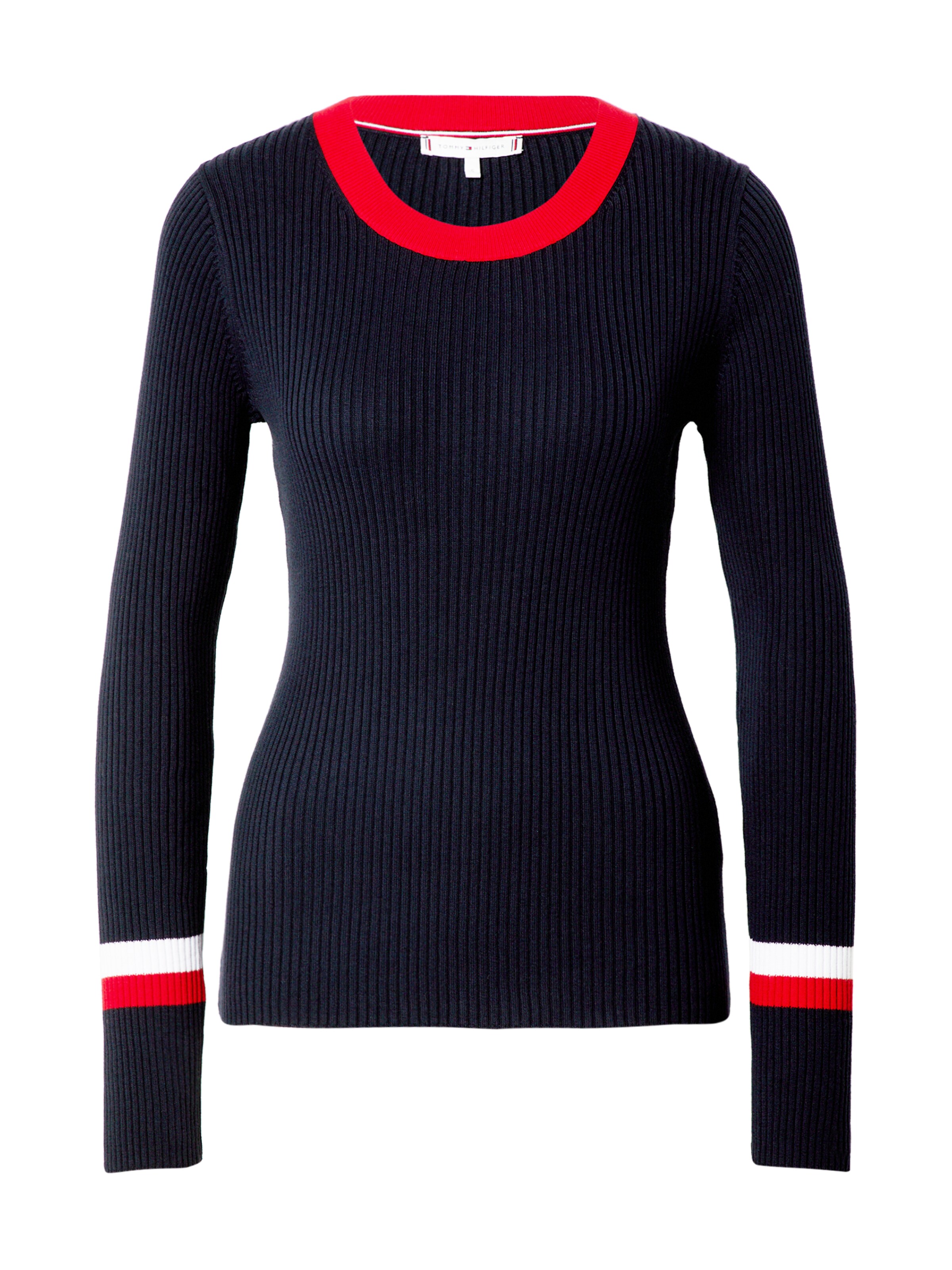 red and white tommy hilfiger sweater