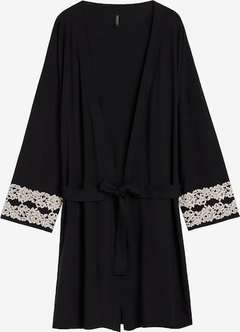 INTIMISSIMI Dressing Gown in Black: front