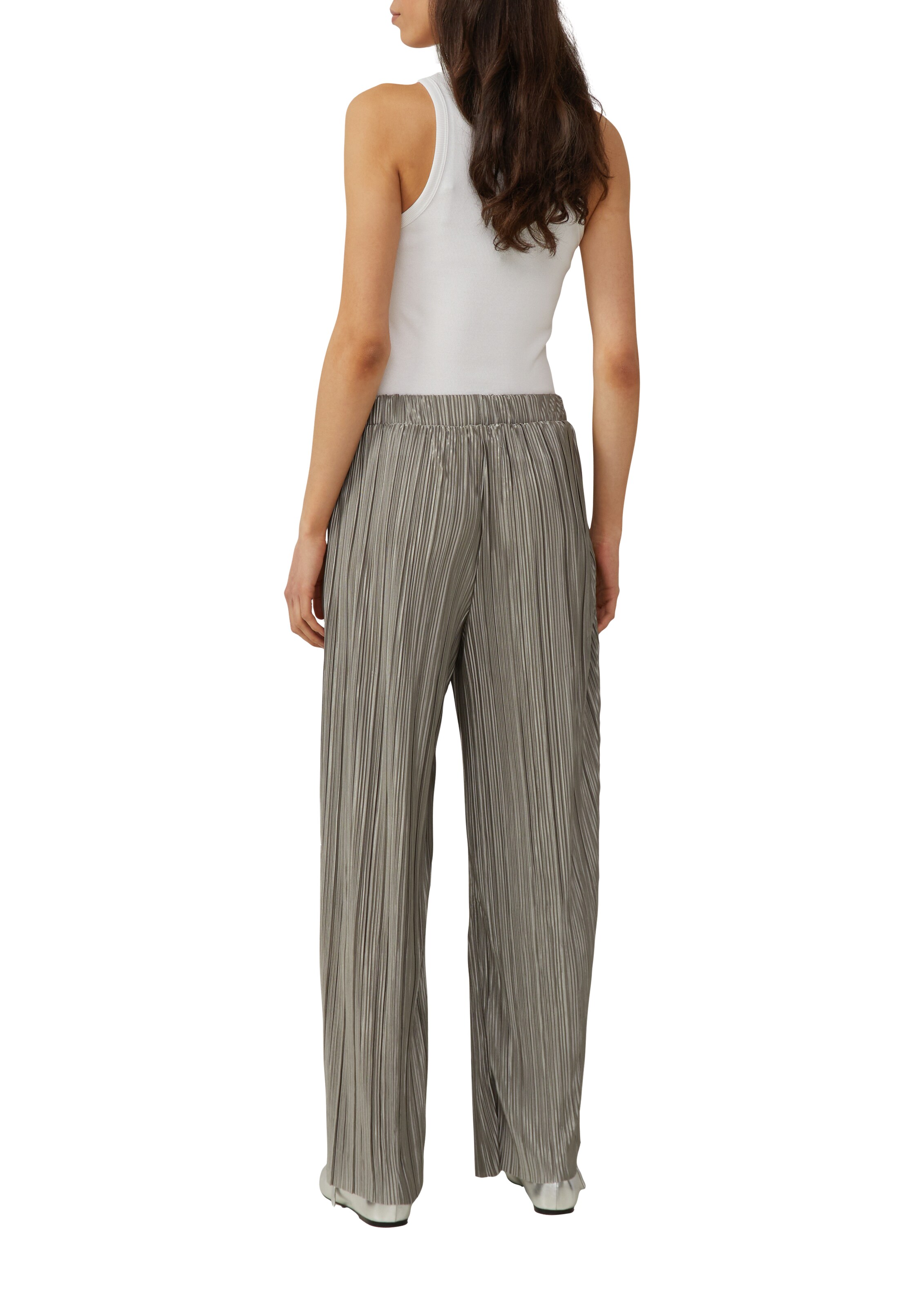 QS Wide Leg Hose in Grau