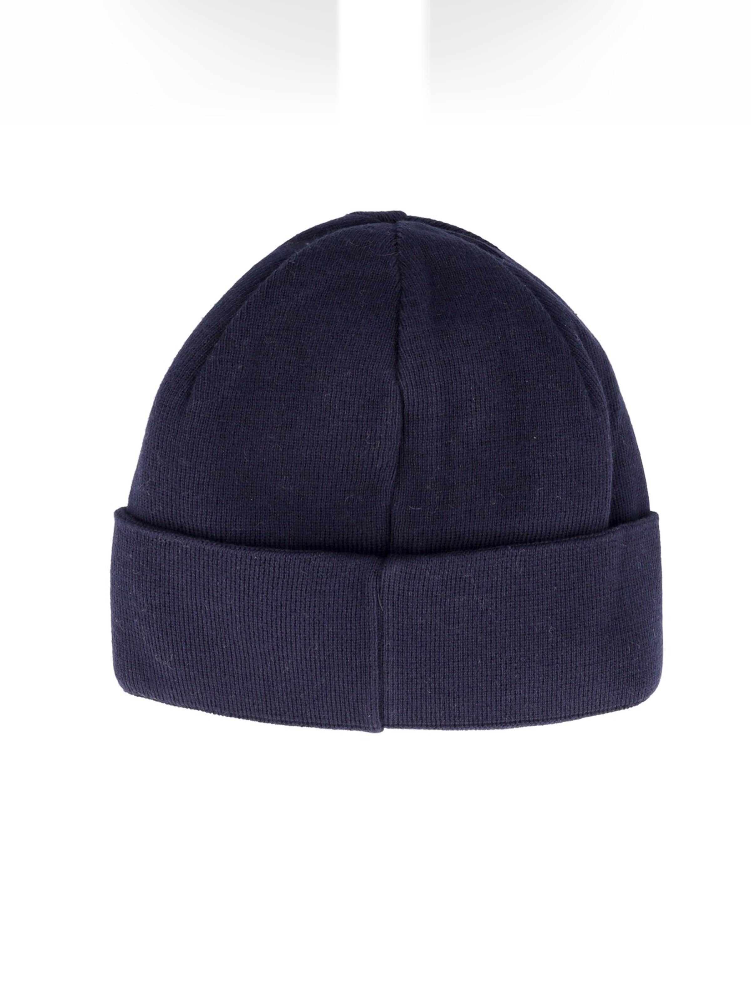 MAXIMO Beanie 'KIDS-Mütze, Umschlag, Strick doppelt' in Blue