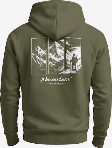 Neverless Sweatshirt 'viva la monte' in Green: front
