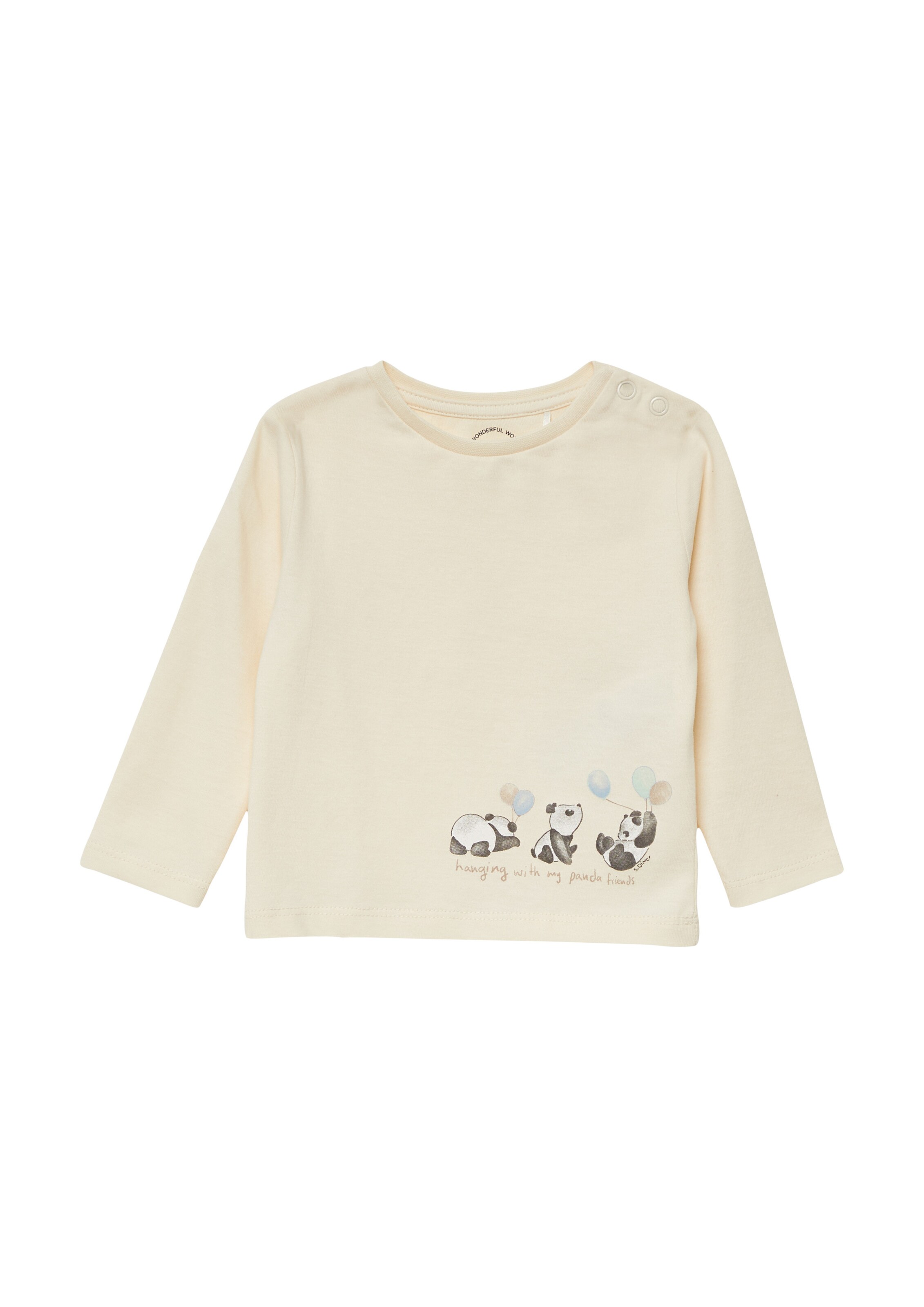 s.Oliver T-Shirt en bleu clair / jaune clair / noir / blanc, Vue avec produit