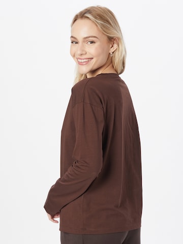 T-shirt Blanche en marron