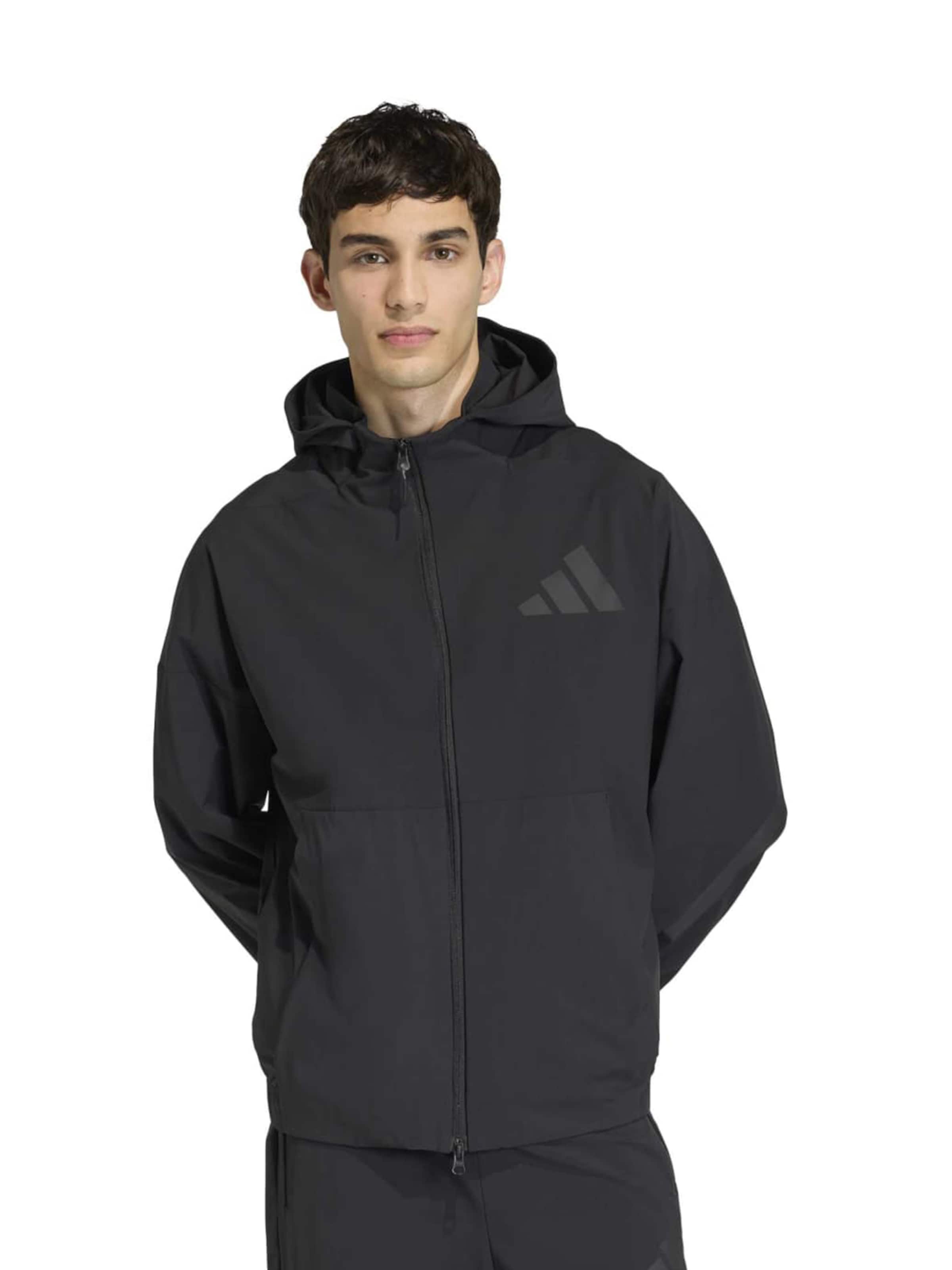 ADIDAS SPORTSWEAR Sportjacke 'Z.N.E.' in Schwarz: Vorderseite