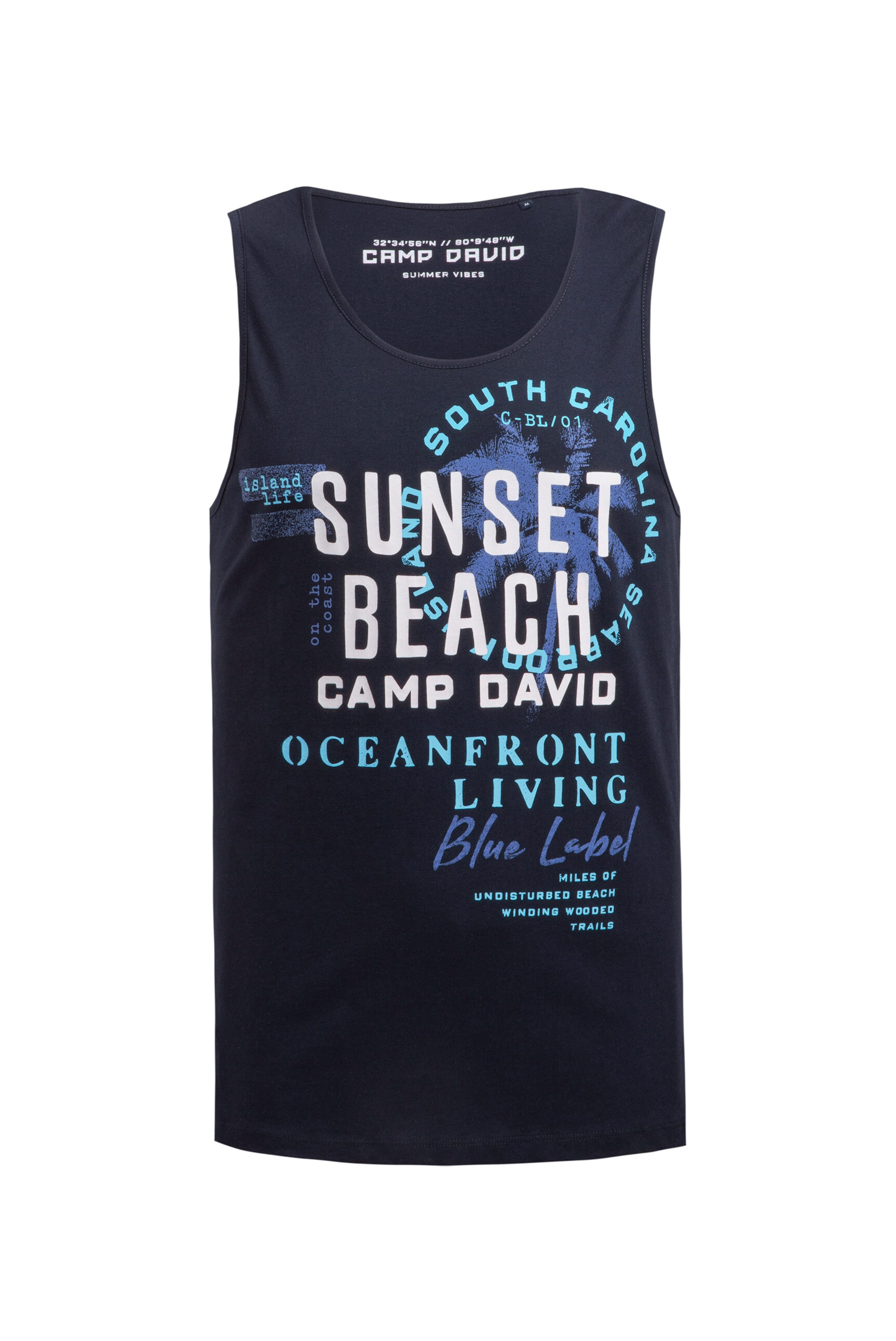 CAMP DAVID Shirt in Blue: front