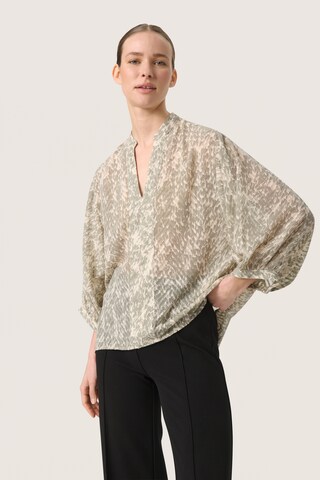 SOAKED IN LUXURY - Blusa 'Osaka Amily' em bege: frente