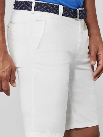MEYER Slimfit Shorts  'Palma' in Weiß