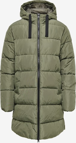 Manteau d’hiver 'ONLCLAIR' ONLY en vert : devant