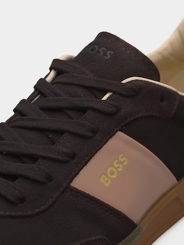 BOSS Rövid szárú sportcipők 'Brenta_Tenn' - barna
