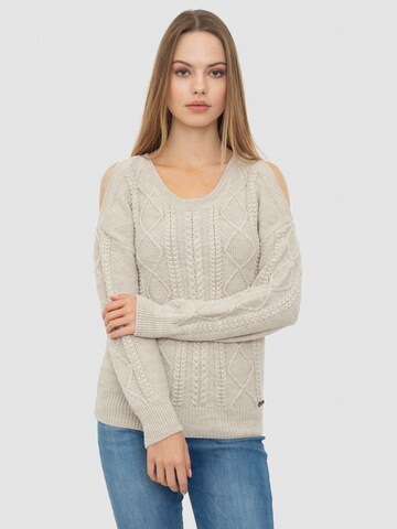 Pullover 'Ely' di Sir Raymond Tailor in beige: frontale