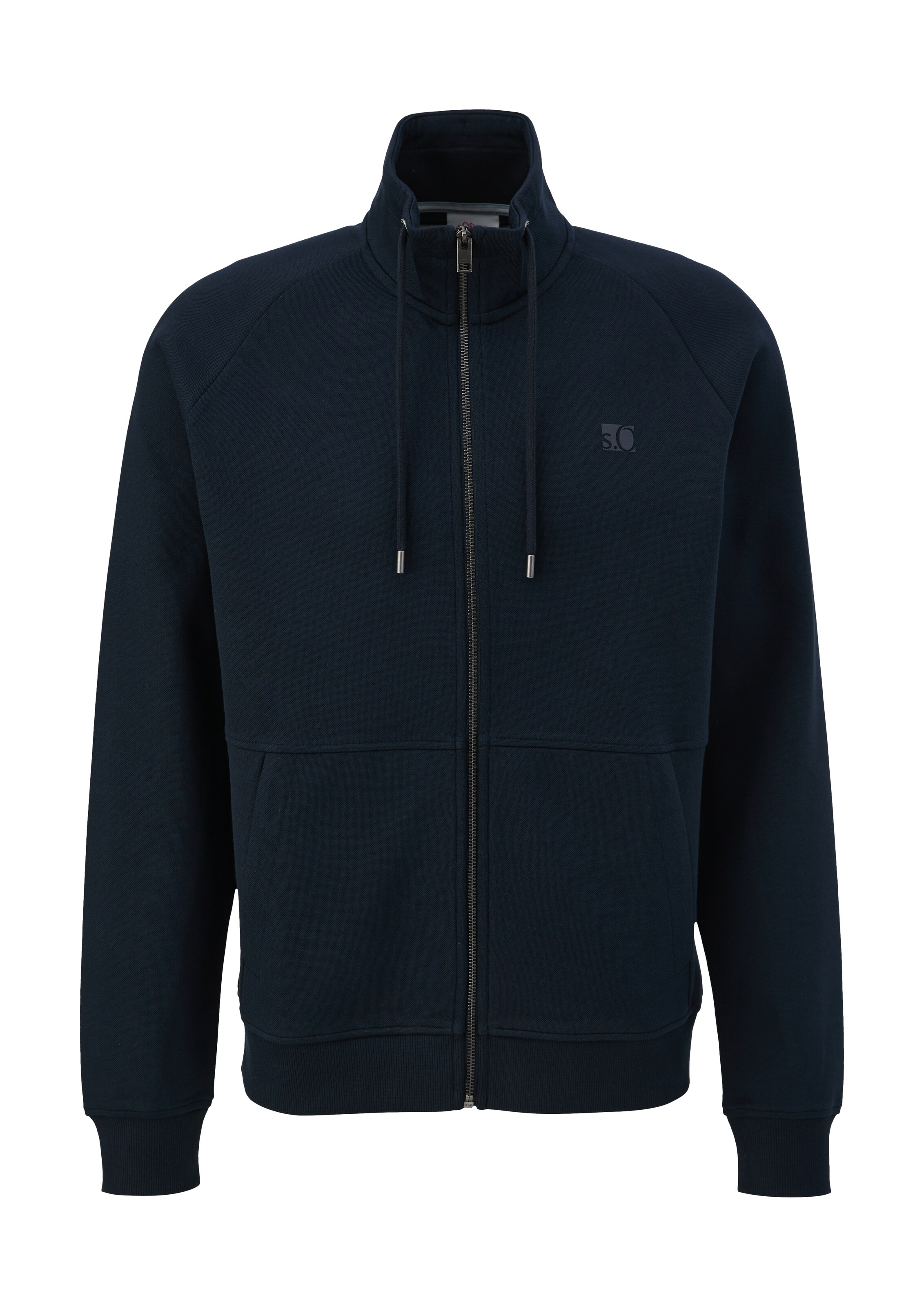 s.Oliver Zip-Up Hoodie in Blue: front