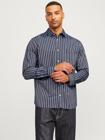JACK & JONES Regular fit Overhemd 'RDDLESNER' in Blauw: voorkant