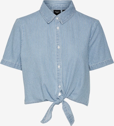 VERO MODA Μπλούζα σε μπλε ντένιμ / λευκό, Άποψη προϊόντος