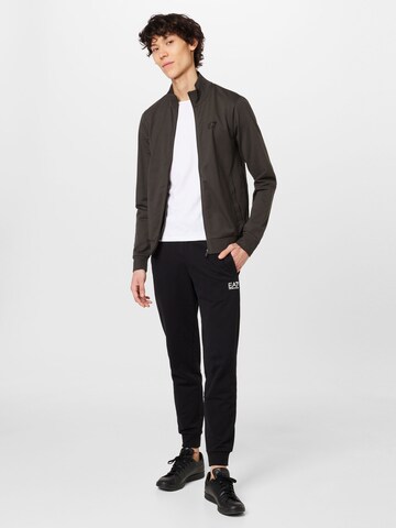 EA7 Emporio Armani Sweatjacke in Schwarz