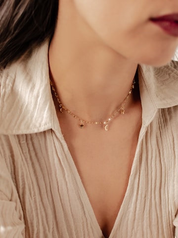 Hey Happiness Necklace 'Celestial' in Gold: front