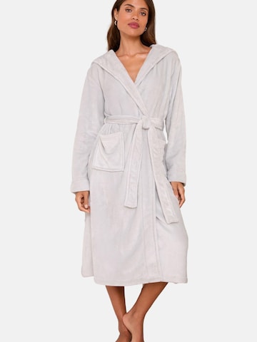 Lipsy Дълъг халат за баня в сиво: отпред