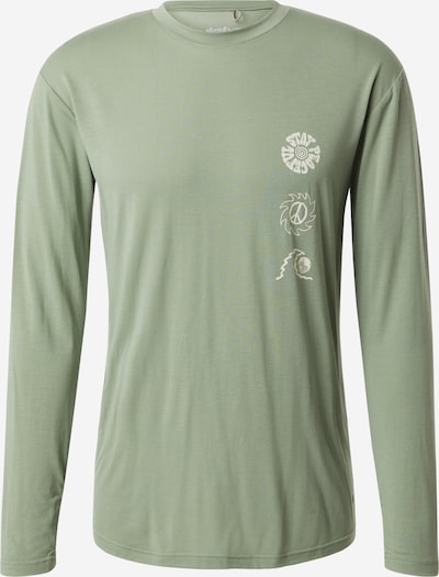 QUIKSILVER Functioneel shirt 'COASTAL RUN' in de kleur Beige / Lichtgroen, Productweergave