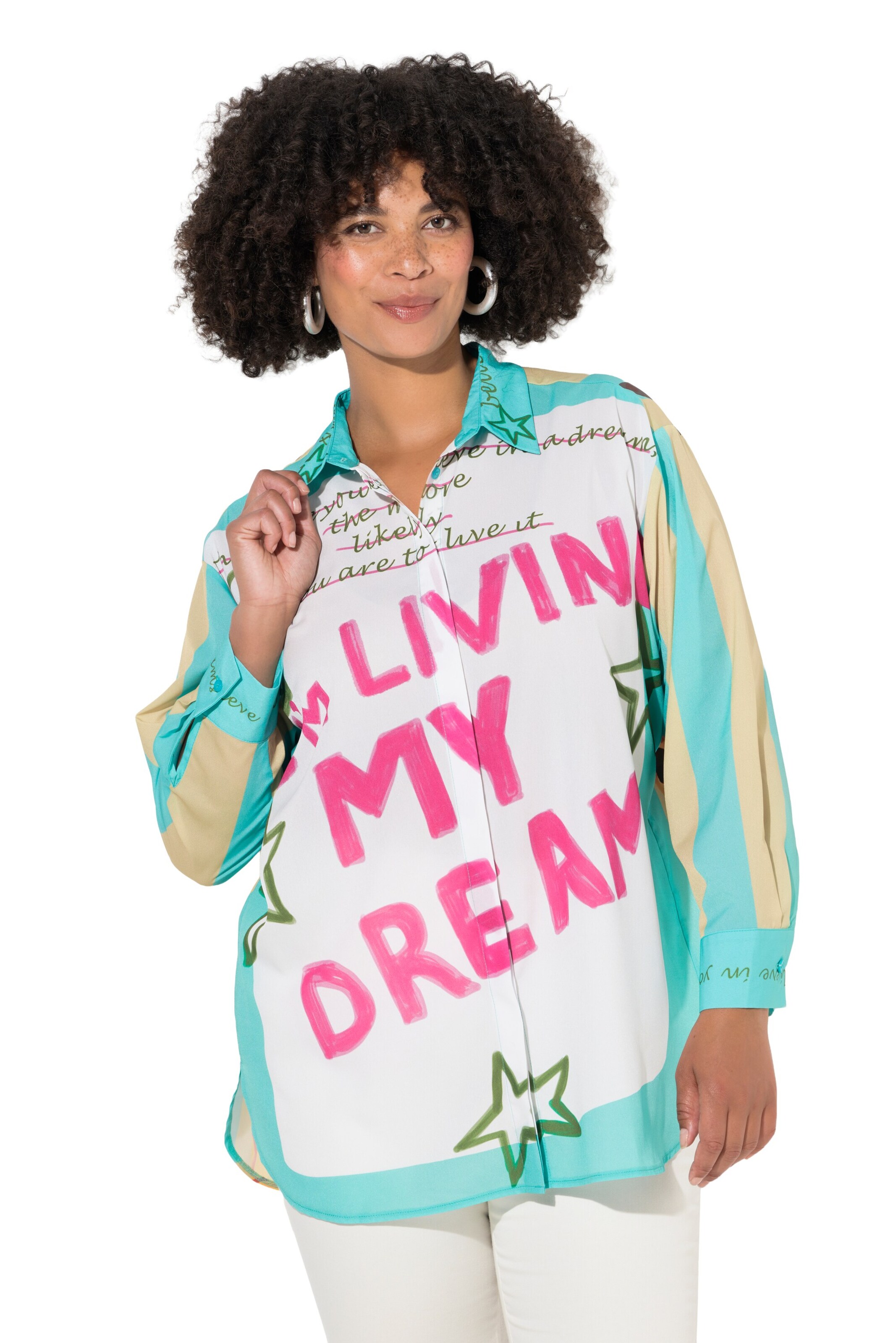 Angel of Style Bluse in Mischfarben: Vorderseite