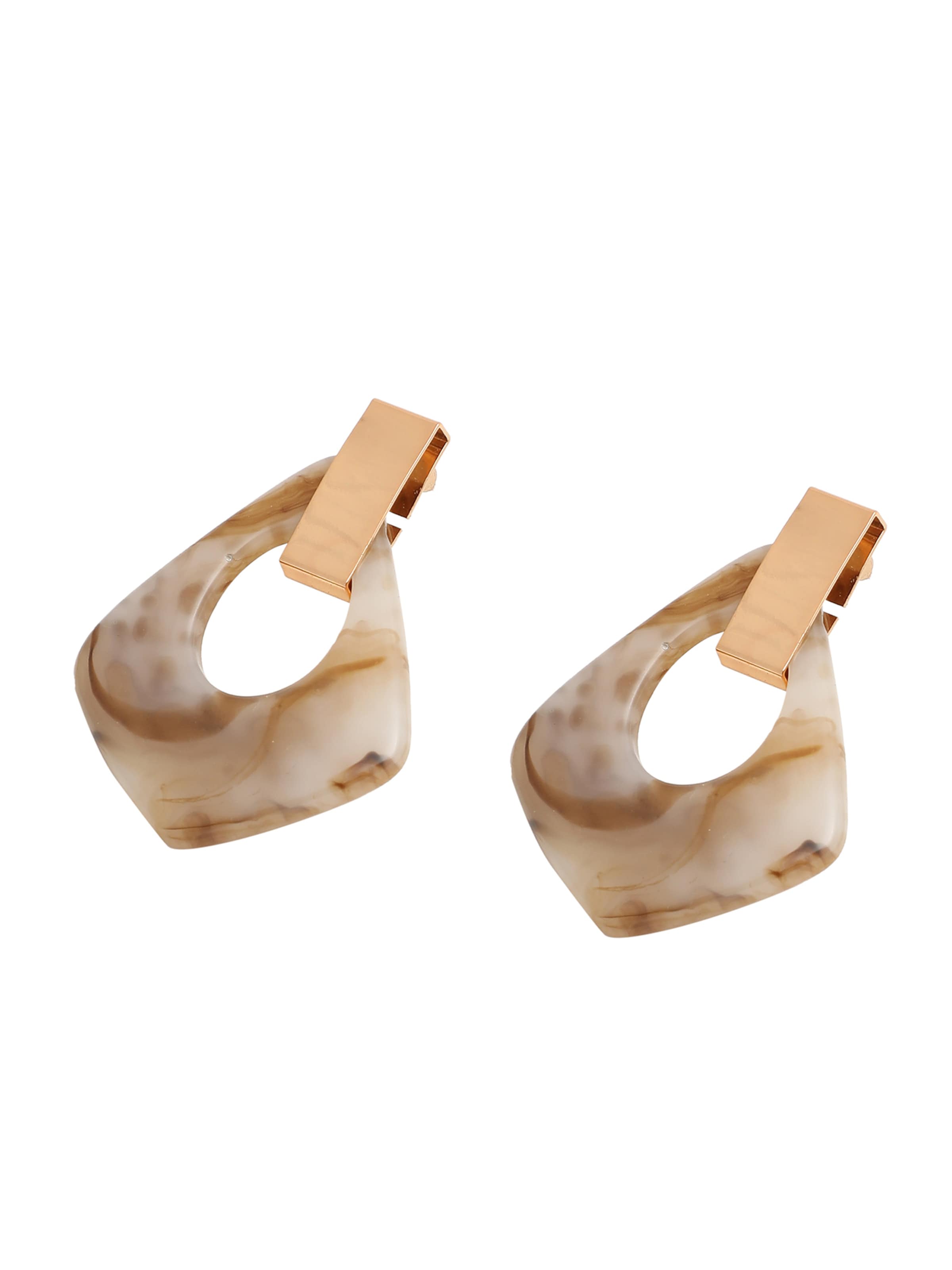 SOHI Náušnice 'Tazia' - Hnedá: predná strana