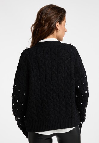 faina Knit Cardigan in Black