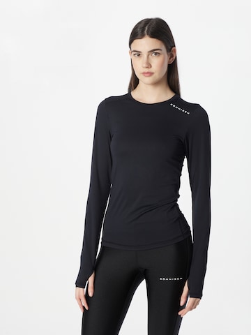 Röhnisch Performance Shirt 'JACQUARD' in Black: front