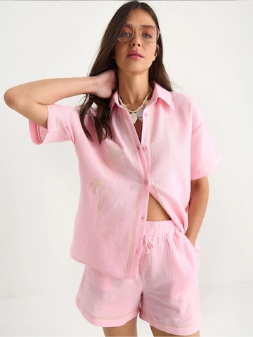 Bianco Lucci - Calças de fato em rosa