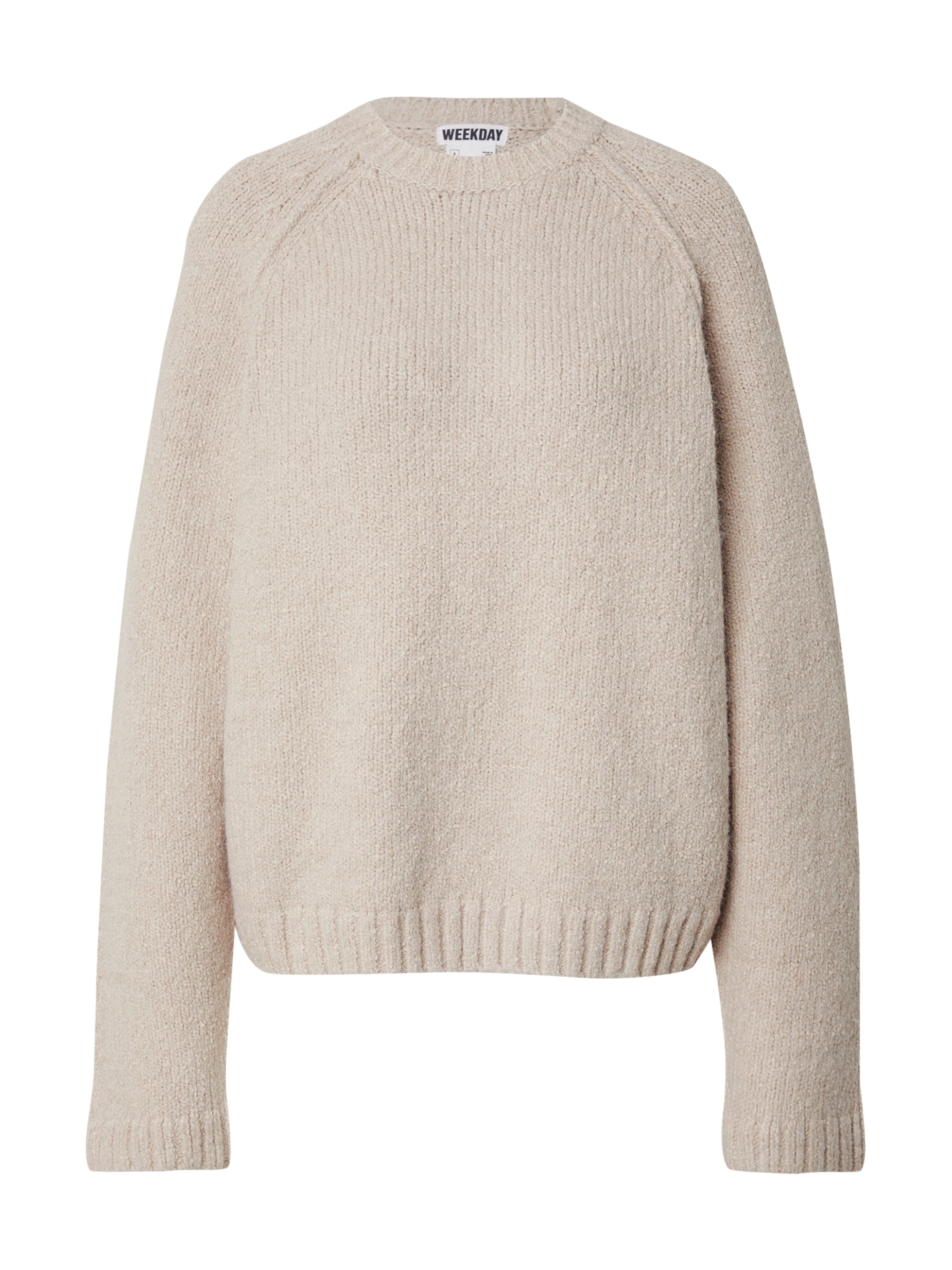 Pull-over WEEKDAY en beige : devant