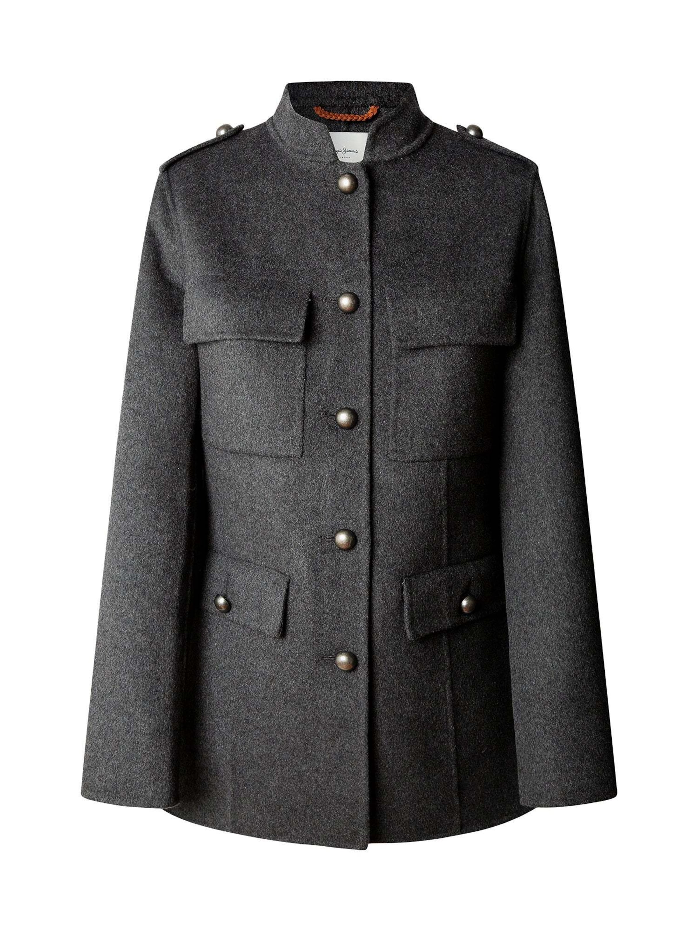 Pepe Jeans Mantel 'Lis' in Grau: Vorderseite