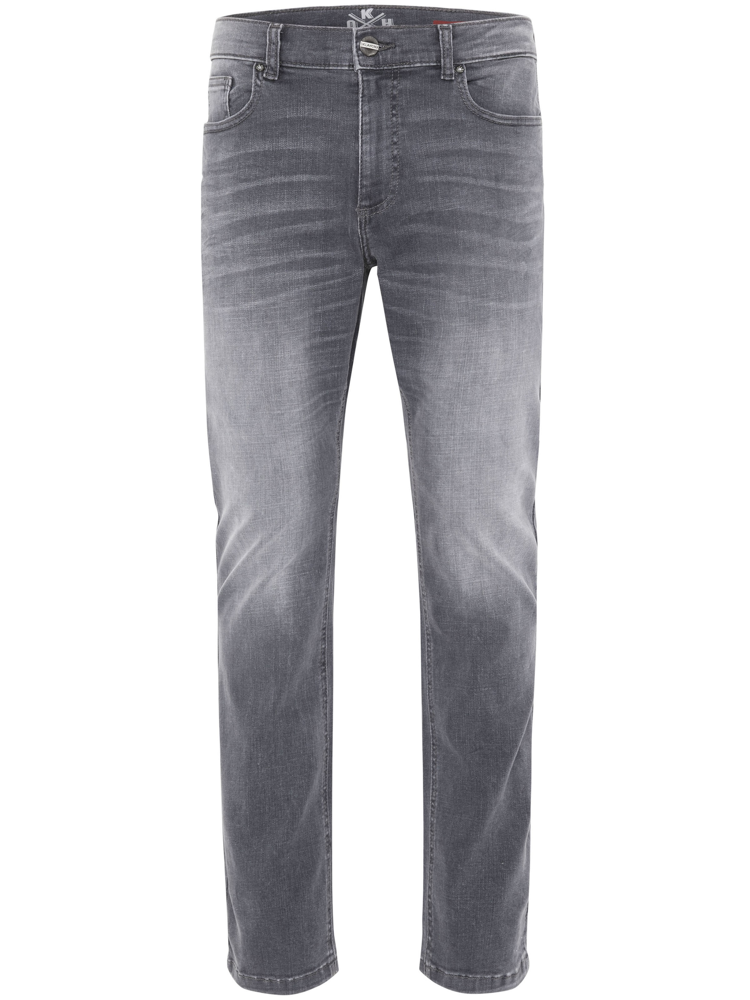 Oklahoma Jeans Slimfit Jeans in Grau: Vorderseite