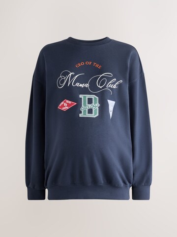 Sweat-shirt 'Maternity Mama Club' Next en bleu