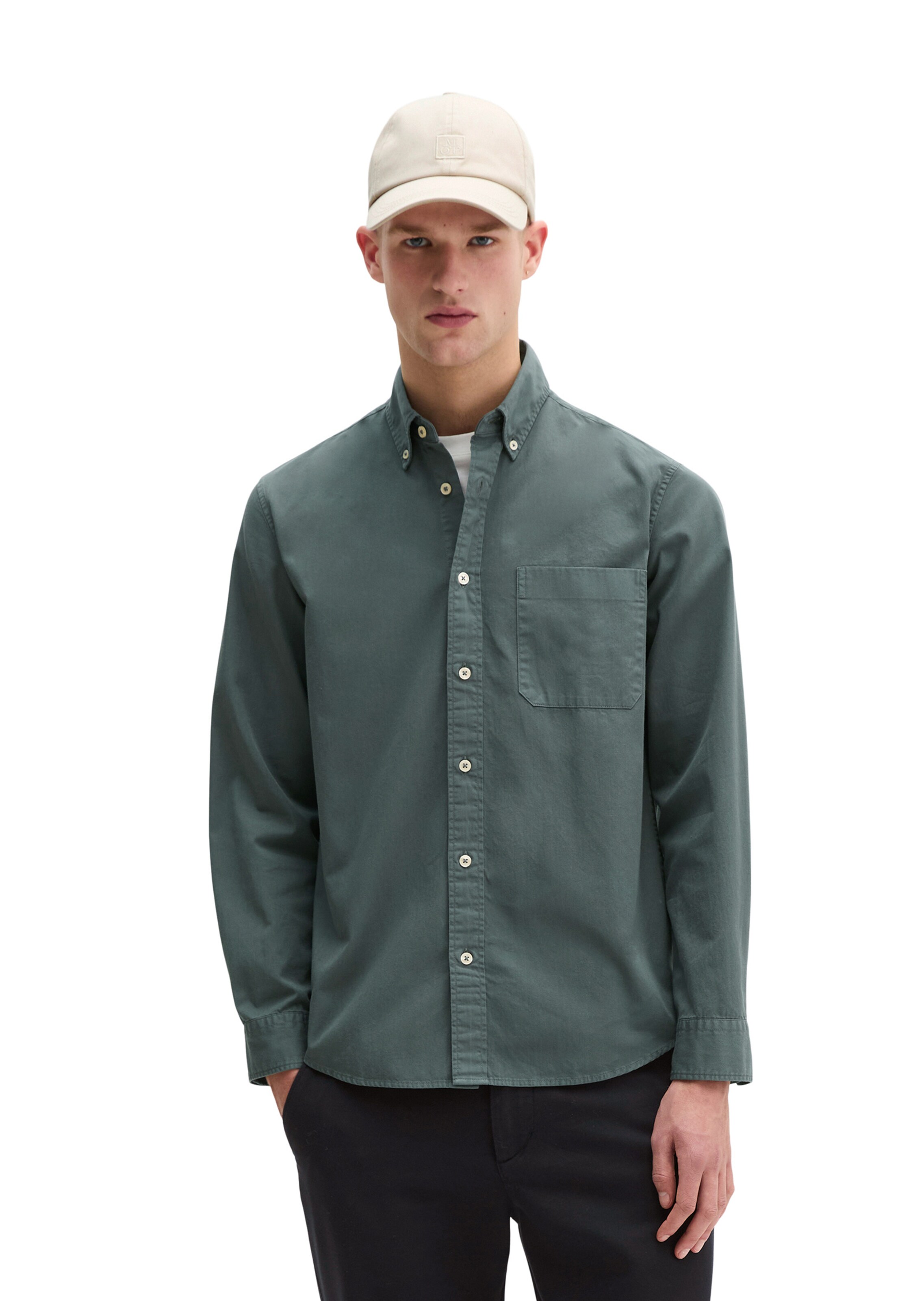 Marc O'Polo Regular Fit Hemd in Grau: Vorderseite