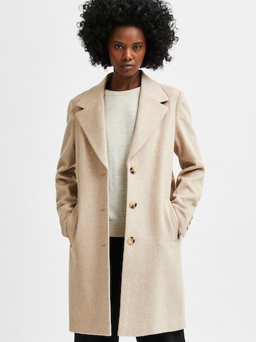 SELECTED FEMME Between-Seasons Coat 'Sasja' in Beige