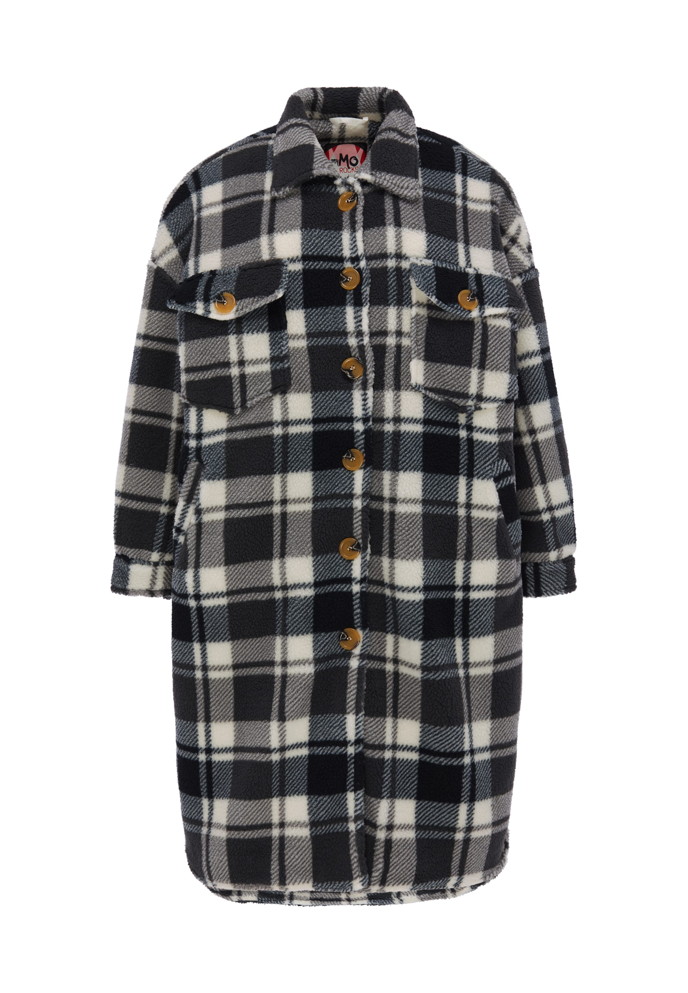 myMo ROCKS Between-seasons coat 'Rocks' in Black: front