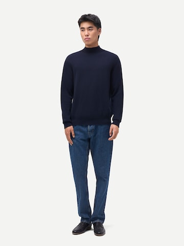GOBI Cashmere Kampsun 'Men's Timeless Mock Neck Cashmere Sweater', värv sinine