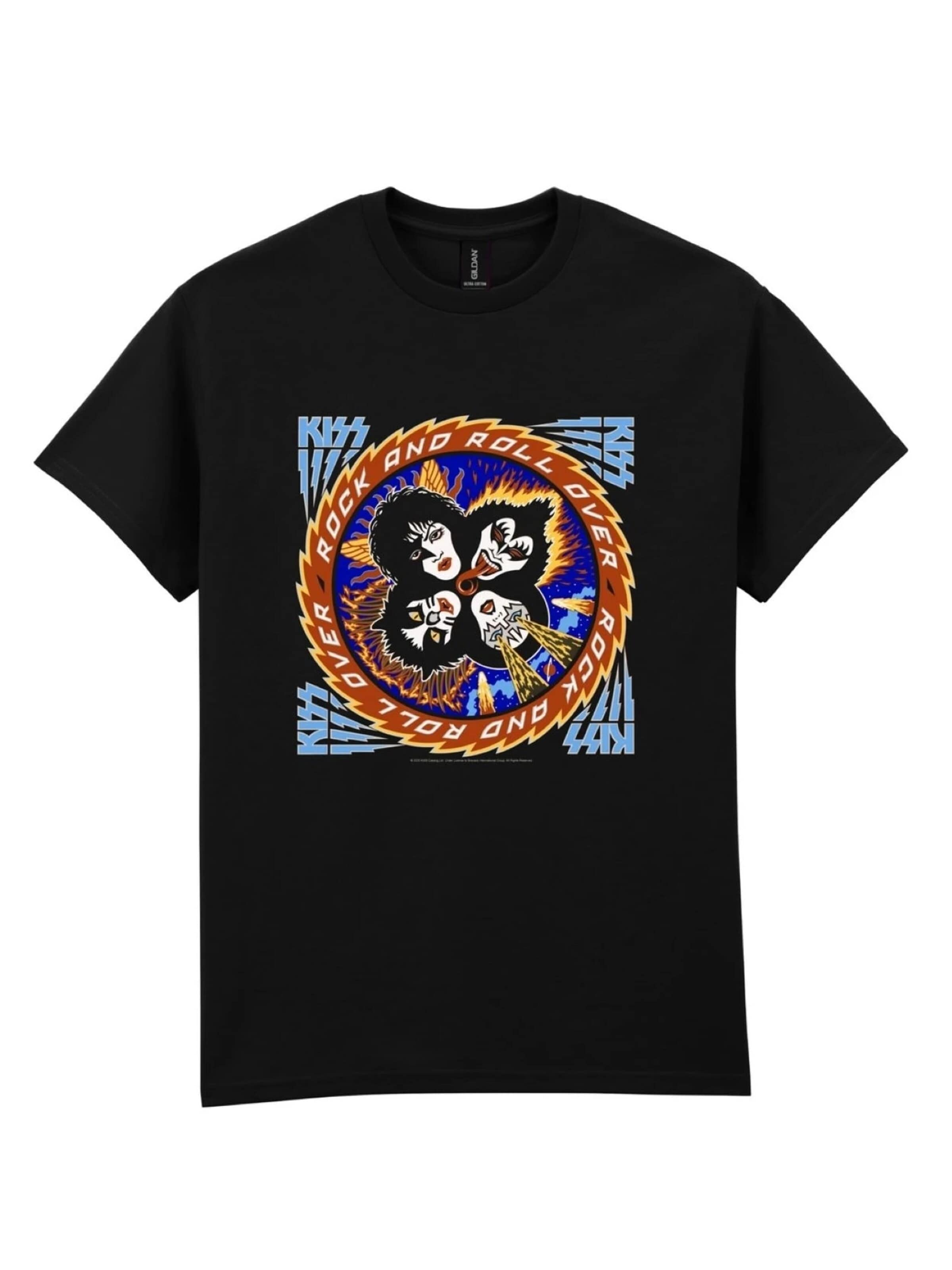 Kiss Shirt 'Kiss  Rock And Roll Over  T-Shirt' in Black: front