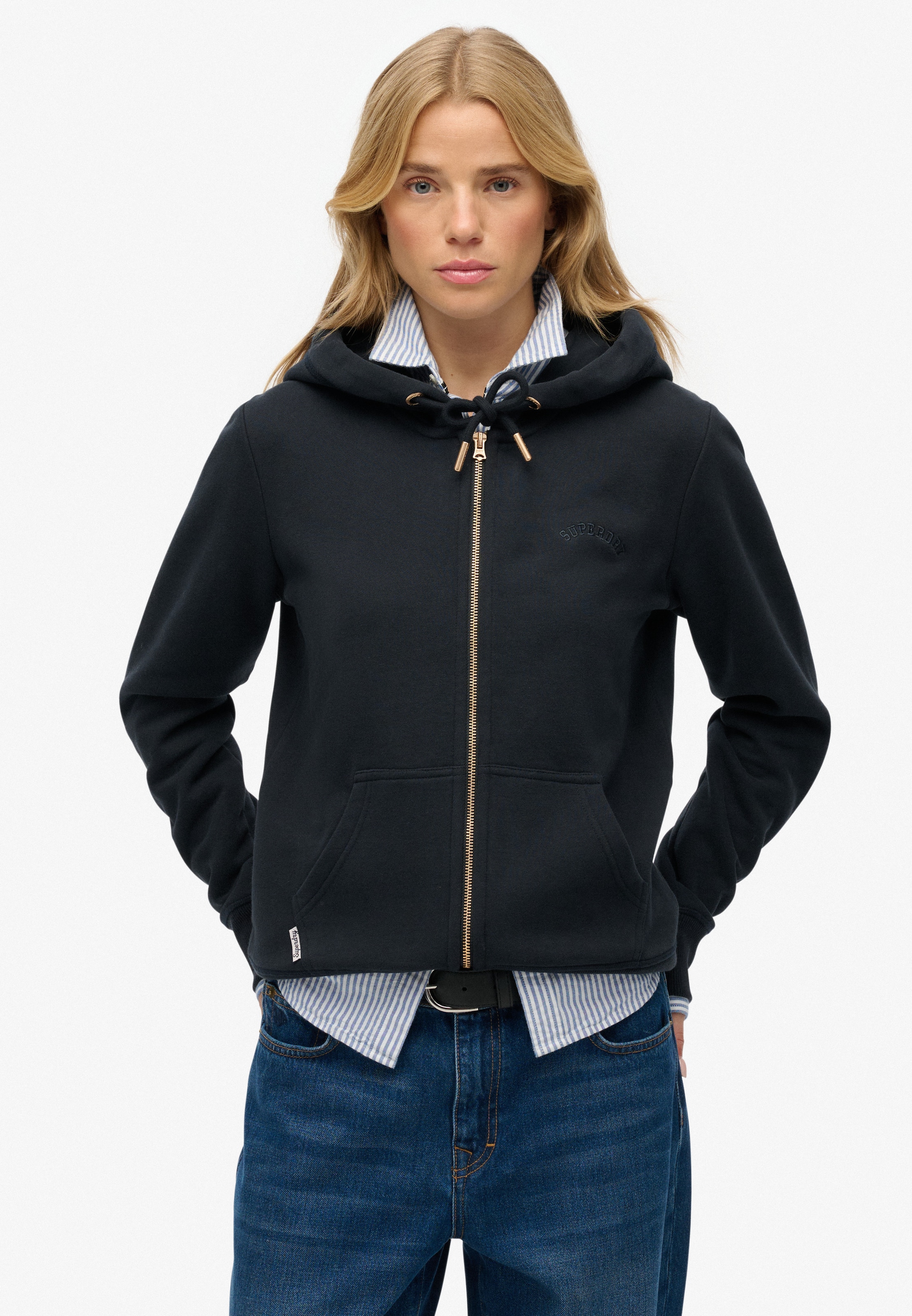 Veste de survêtement 'Essential' Superdry & Co en bleu : devant