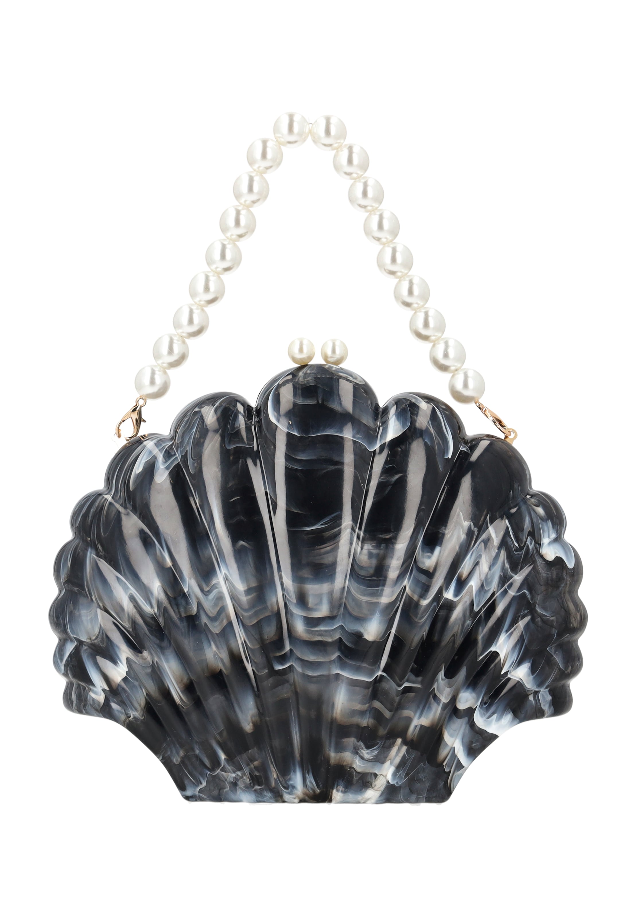 faina Clutch in Black: front