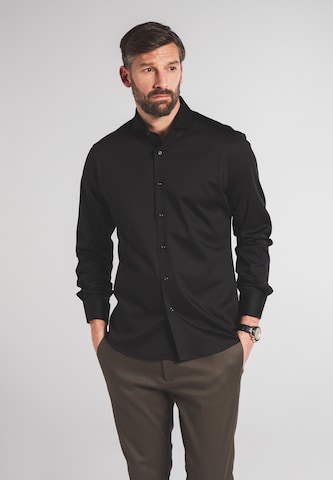 ETERNA Regular Fit Hemd in Schwarz: Vorderseite