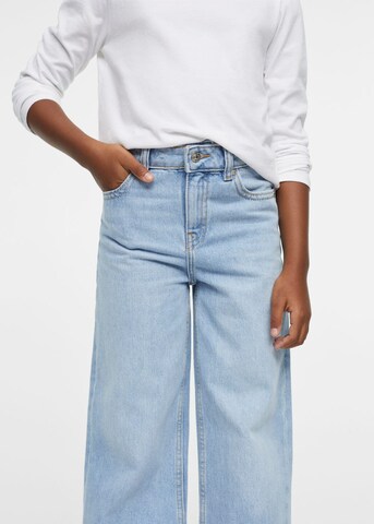 MANGO KIDS Wide leg Jeans in Blauw