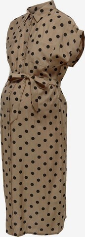 Only Maternity Shirt Dress in Beige: front