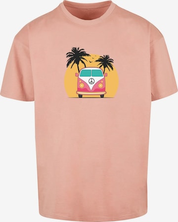 Merchcode Shirt 'Summer - Van' in Pink: front