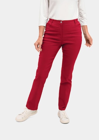 Regular Pantalon 'CARLA' Goldner en rouge : devant