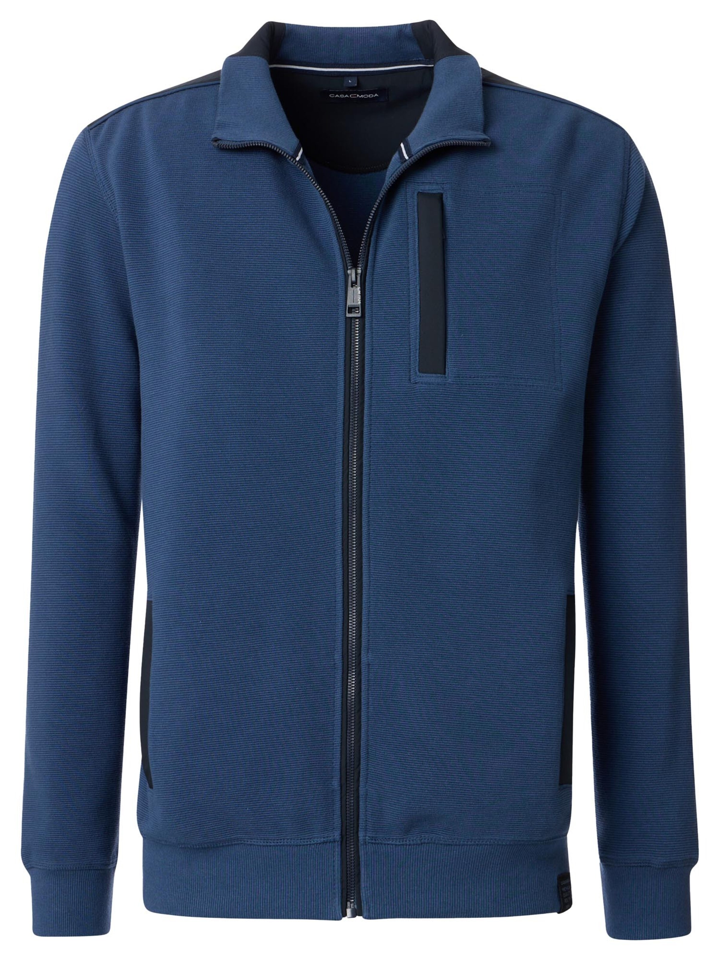 CASAMODA Sweatjacke 'Basic'‌‌‌‌‌‌‌‌ in Blau: Vorderseite