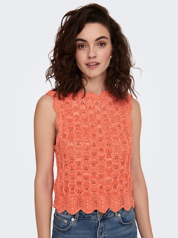 Tops en tricot 'Luna' ONLY en orange : devant