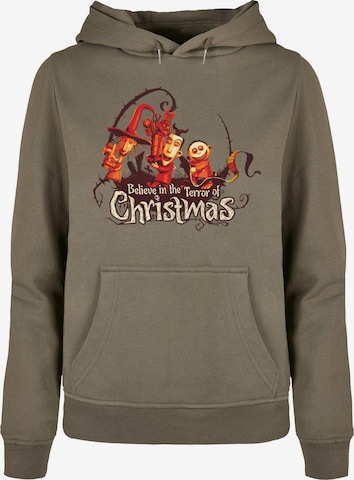 ABSOLUTE CULT Sweatshirt 'The Nightmare Before Christmas - Christmas Terror' in Green: front