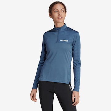 ADIDAS TERREX Performance Shirt 'Multi' in Blue: front