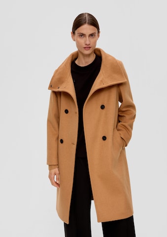 s.Oliver BLACK LABEL Between-Seasons Coat in Brown: front