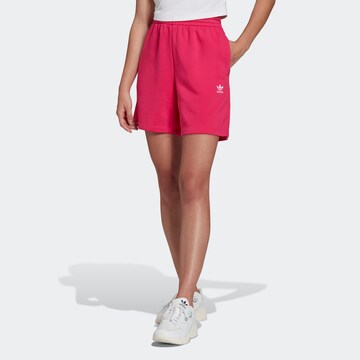 ADIDAS ORIGINALS Wide Leg Shorts 'Adicolor Essentials French Terry' in Rot: Vorderseite