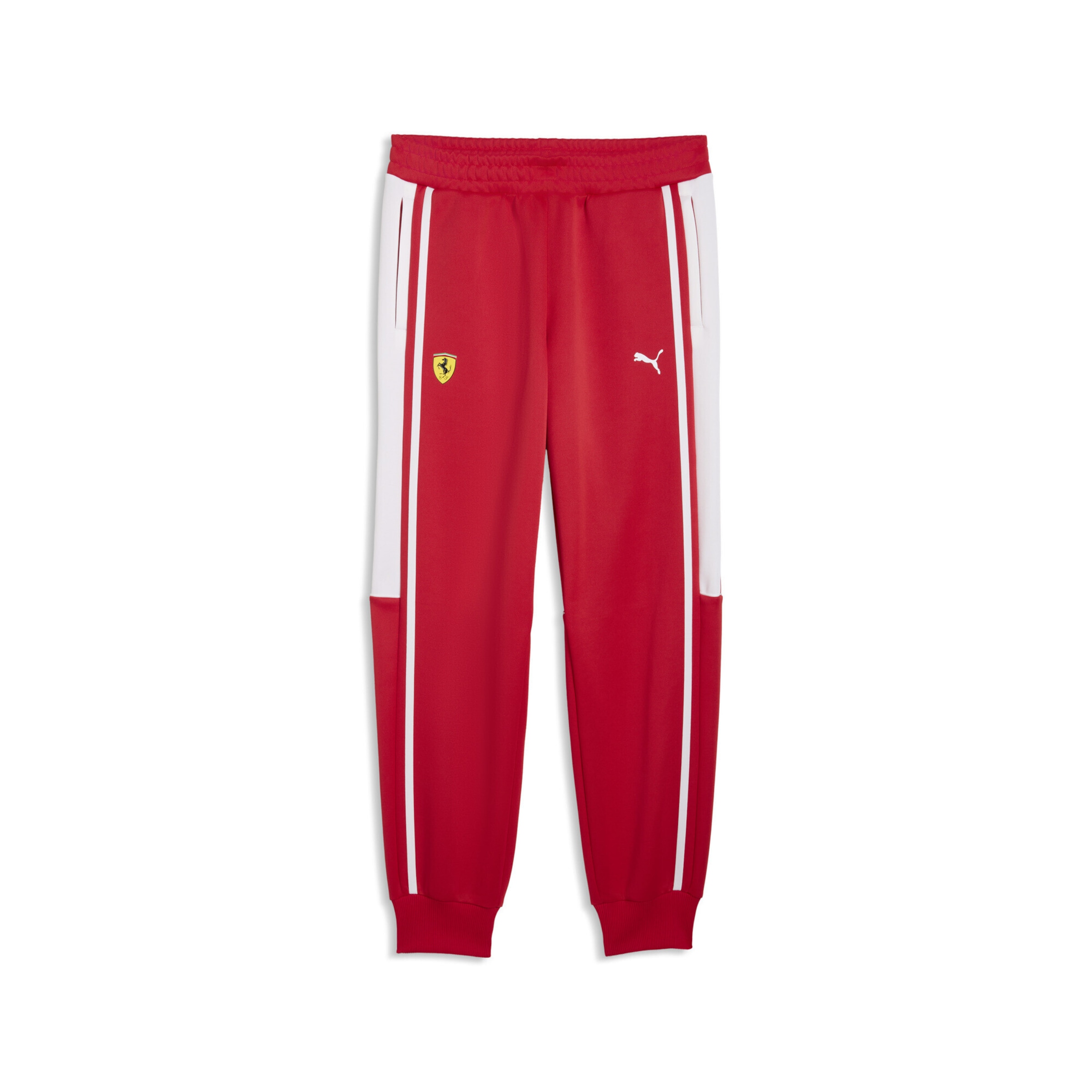 PUMA Tapered Sportbroek 'Scuderia Ferrari MT7' in Rood: voorkant